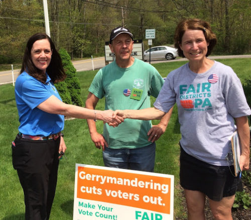 Luzerne County volunteers with Sen. Baker