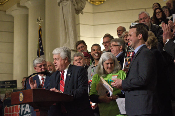 Rep. Samuelson and Rep. Roe. Photo: Sean Leber